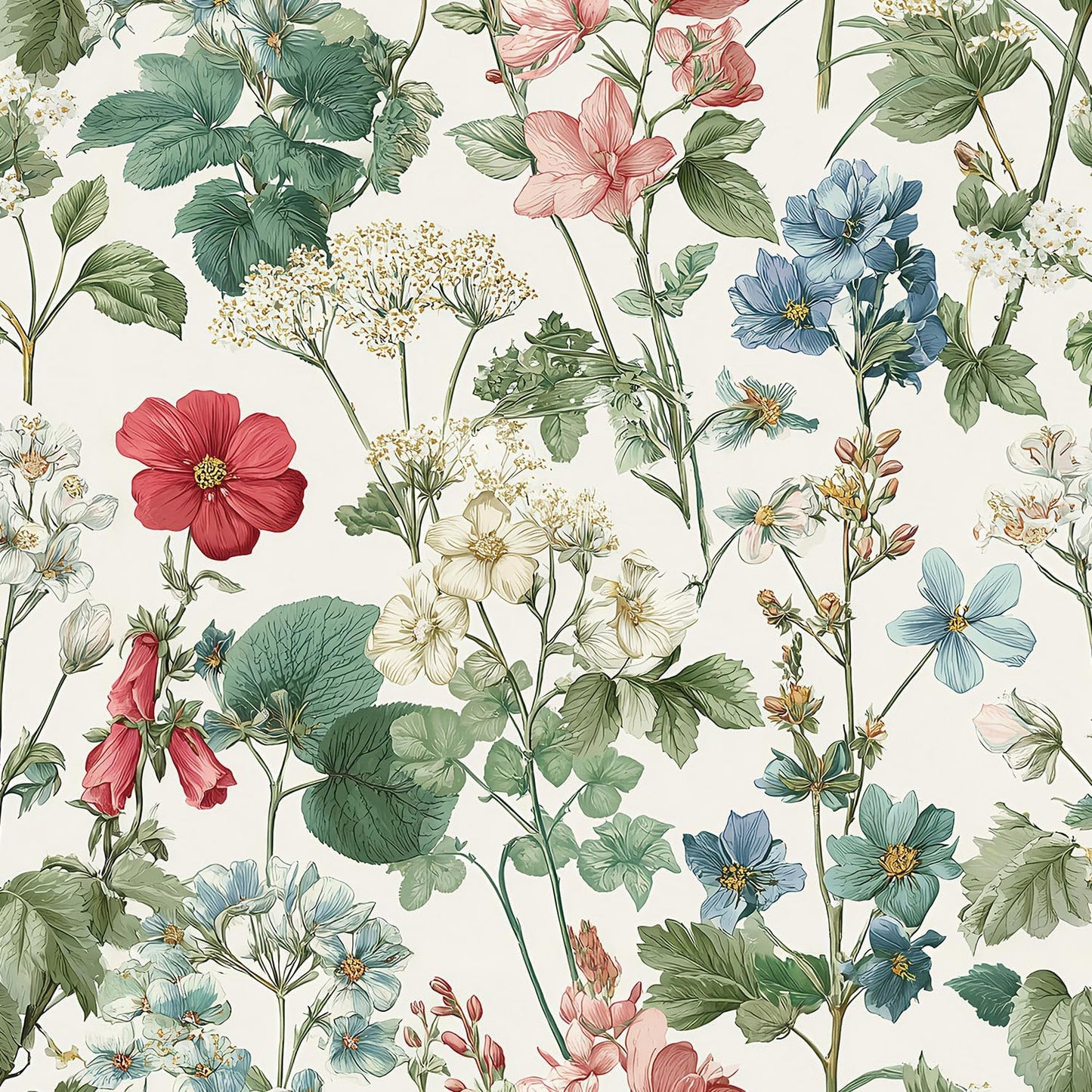 Orainege Pink Floral Peel and Stick Wallpaper Removable Self Adhesive Wallpaper 16.9inx118.1in Modern Wall Paper for Bedroom Bathroom Green Leaf Contact Paper for Cabinets