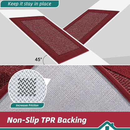 BEQHAUSE Indoor Door Mat 20" x 32", Dirt Trapper Door Mats Non-Slip Entryway Rugs Washable, Resist Dirt Absorbent Welcome Mat, Low Profile Floor Mats for Front Back Door and Entryway, Taupe