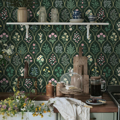 Dimoon 17.3''x78.7'' Vintage Peel and Stick Wallpaper Boho Beige Neutral Contact Paper White Floral Bird Wallpaper Removable Botanical Renter Friendly Modern Wall Paper Bedroom Bathroom Vinyl Roll
