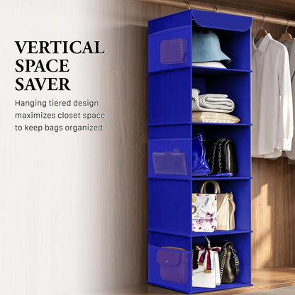 Simple Houseware 6 Shelf Hanging Closet Organizer, Gray