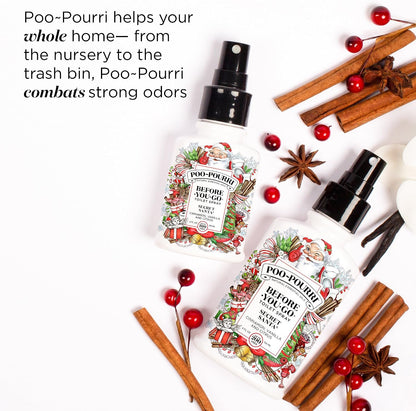 Poo-Pourri Before-You-Go Toilet Spray, Bamboo Rain, 2 Fl Oz, Up to 100 Uses, Bathroom Odor Deodorizer with Essential Oils for Home or Work, Travel Essentials, TSA Approved Size, Bamboo & Fresh Grass