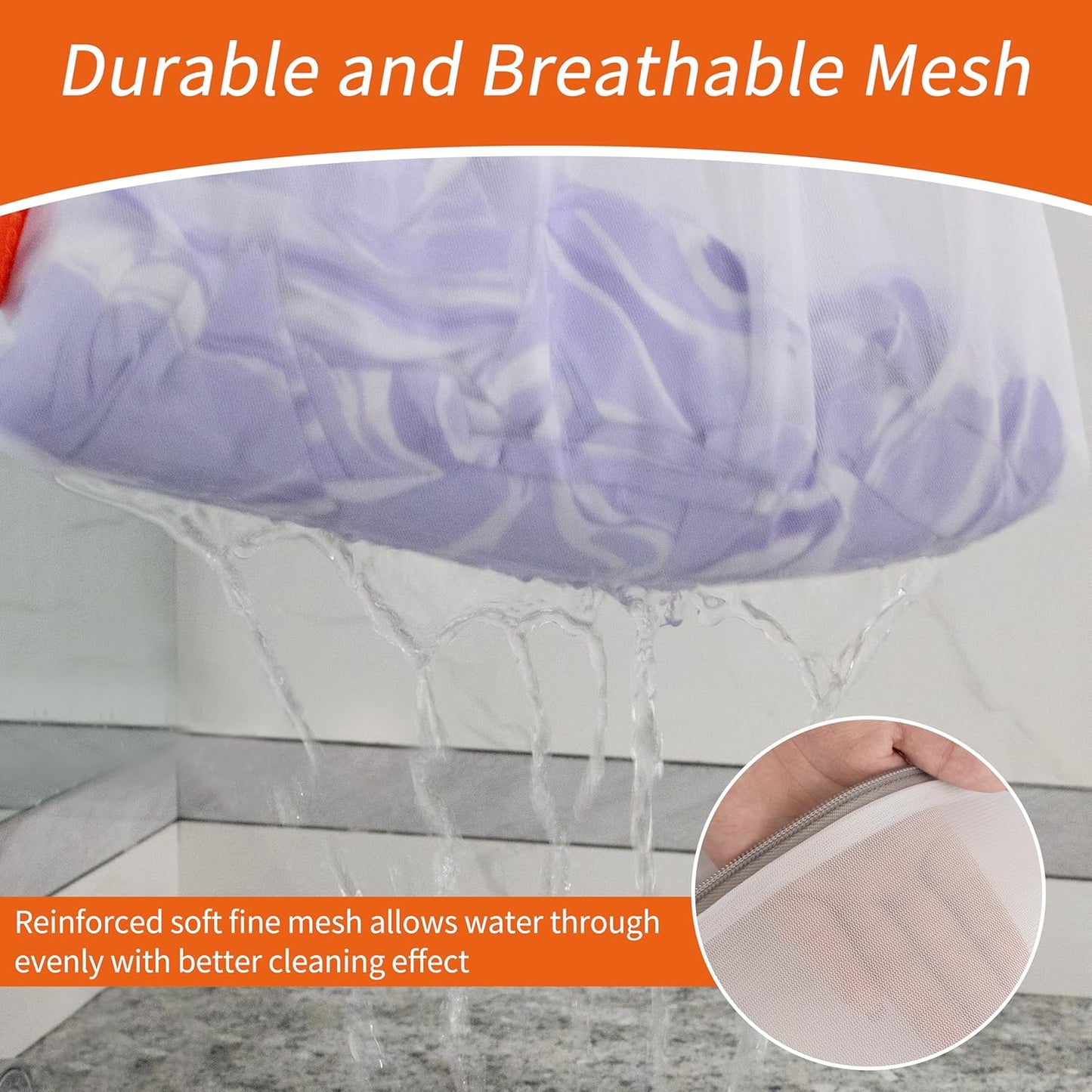 Polecasa Mesh Laundry Bags 3 Pack (Large, Medium, Small) | Durable Zipper, For Delicates, Lingerie, Bras, Underwear, Protect Garments in Washing Machine