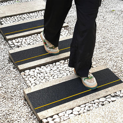COSIMIXO 4" x 30" 10Pack Anti Slip Stair Tread with Reflective Strips,Best Grip Non Skid Tape,Anti-Skid Tape, High Traction Adhesive for Stairs Step