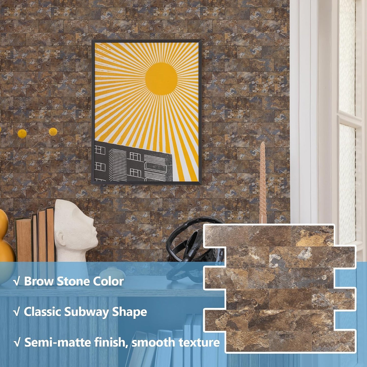 2026 New Upgrade Peel and Stick Backsplash Tile, Peel and Stick 11.34" X 11.57" Wall Tile for Kitchen, Bathroom, Fireplace, Laundry (Beige Ecru, 10 Packs)