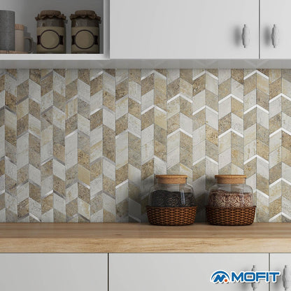 MOFIT Peel and Stick Backsplash for Kitchen,3D Wall Panel Peel and Stick Tile Self Adhesive Backsplash for Bathroom Tile Stickers Diamond (5Sheets,Blue Green Gray)