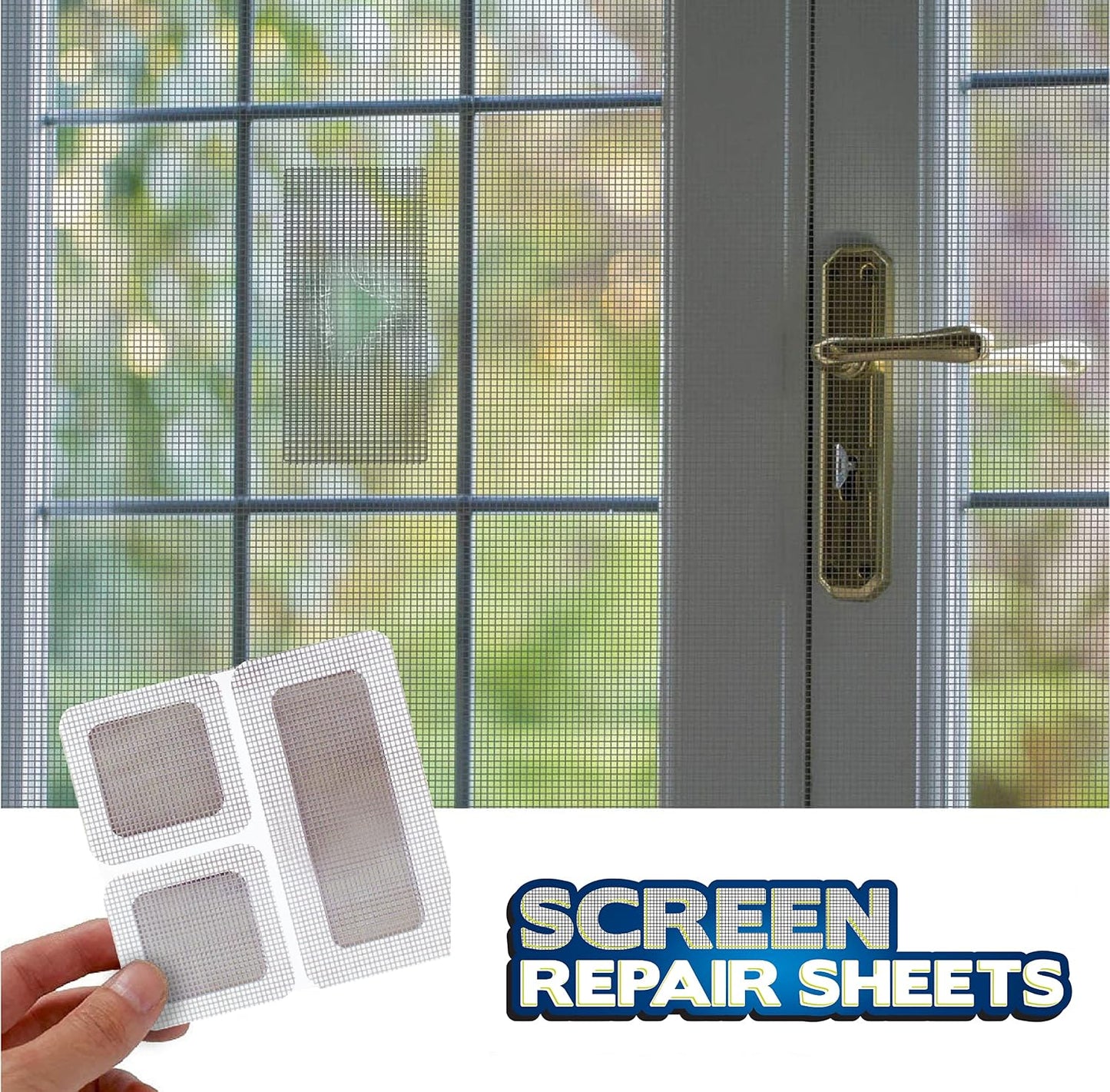 Self Adhesive Window and Door Screen Repair Sheets (Gray)