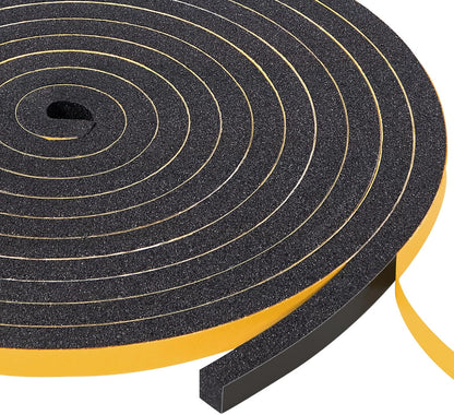 Yotache Self Adhesive Foam Gasket Tape 1/2" W X 1/2" T (New Adhesive Craft) for Doors Soundproofing Weather Seal Strip Insulation, 13 Ft Length