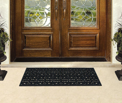 A1HC Outdoor Doormat, Natural Rubber, 18" x48”, Ideal for Outside entryway,Dirt Shoe Scraper,Heavy Duty Door mat for Indoor Outdoor,Rug Mats for Entry,Patio, Welcome Mats