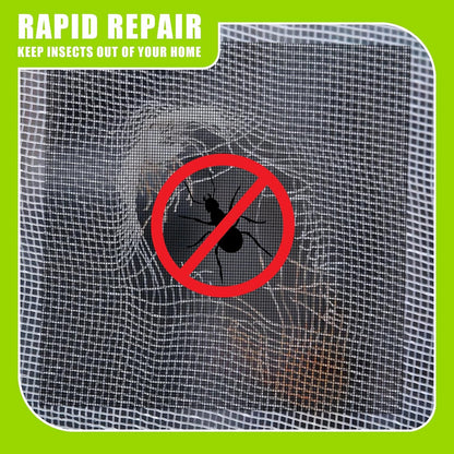 CroBlissful 6pcs Extra Wide 12" x 12" Window Screen Patches Repair Kit Black Screen Tape Mesh Replacement Door Strong Adhesive Fiberglass Repair for Window Door Holes Tent Nets