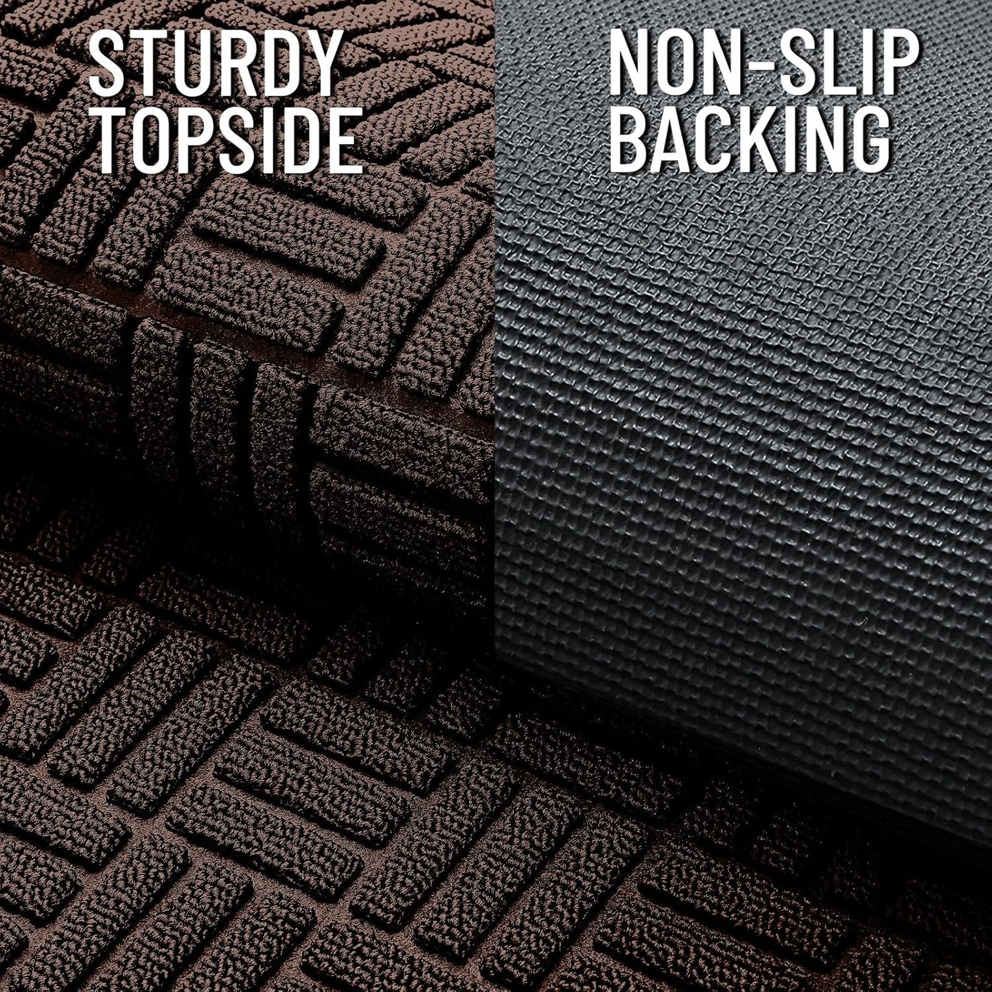 OLANLY Front Door Mat Outside Entrance 29.5x17, Absorbent, Heavy Duty Sturdy Natural Rubber Doormat Indoor Outdoor, Stain and Fade Resistant, Non-Slip Backing Low Profile Floor Mat for Entryway, Grey