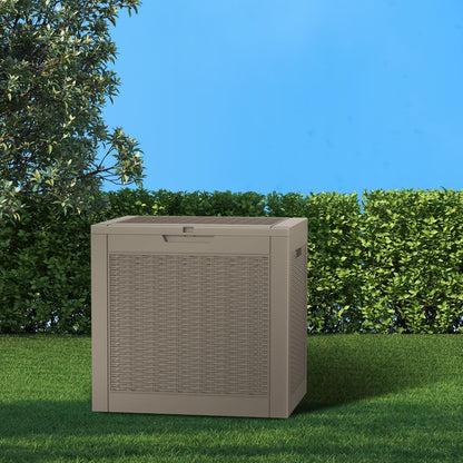 50Gal Outdoor Storage Box Anti-Theft Delivery Box Lockable Deck Box | Heavy-duty UV & weatherproof resin for secure parcel drop, patio cushion storage, garden tools & porch package organization