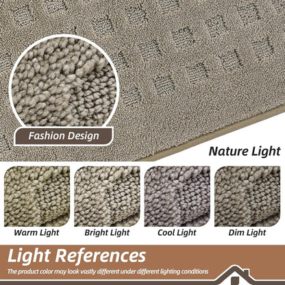 BEQHAUSE Dirt Trapper Door Mats 20"x32", Non-Slip Waffle Doormat Indoor Entrance Low-Profile, Dirt Resist and Absorbent Entryway Rugs Washable Inside Welcome Floor Mat for Front Back Door, Beige