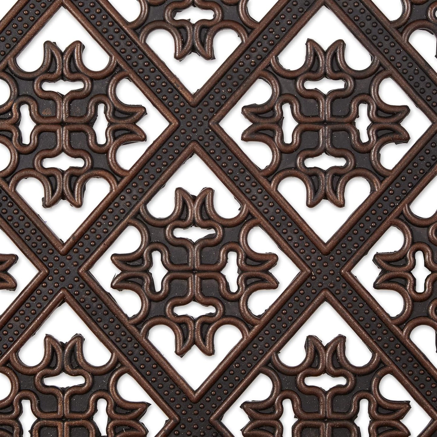 DII Rubber Doormats Collection All Weather, 18x30, Lattice