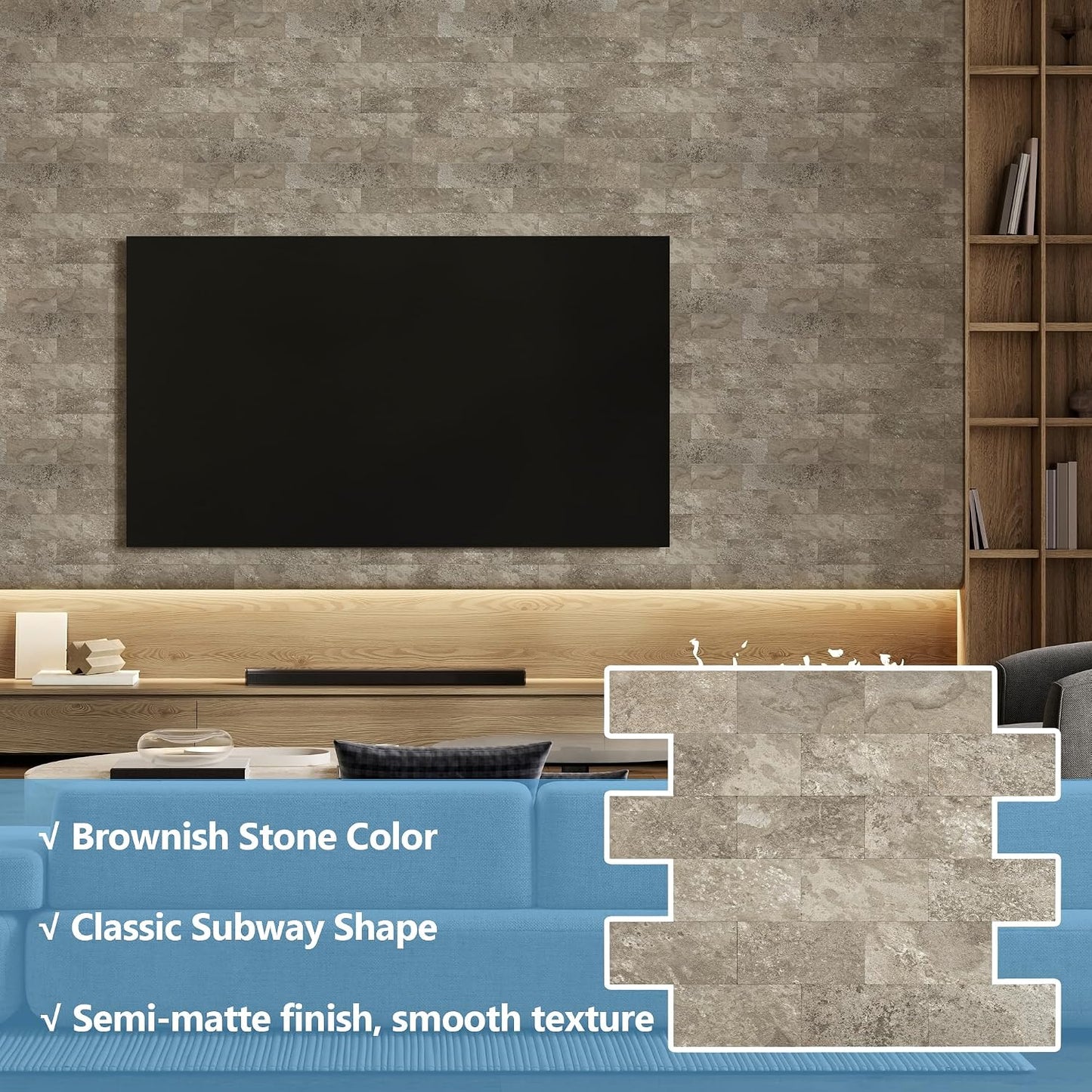 2026 New Upgrade Peel and Stick Backsplash Tile, Peel and Stick 11.34" X 11.57" Wall Tile for Kitchen, Bathroom, Fireplace, Laundry (Beige Ecru, 10 Packs)