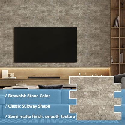 2026 New Upgrade Peel and Stick Backsplash Tile, Peel and Stick 11.34" X 11.57" Wall Tile for Kitchen, Bathroom, Fireplace, Laundry (Beige Ecru, 10 Packs)
