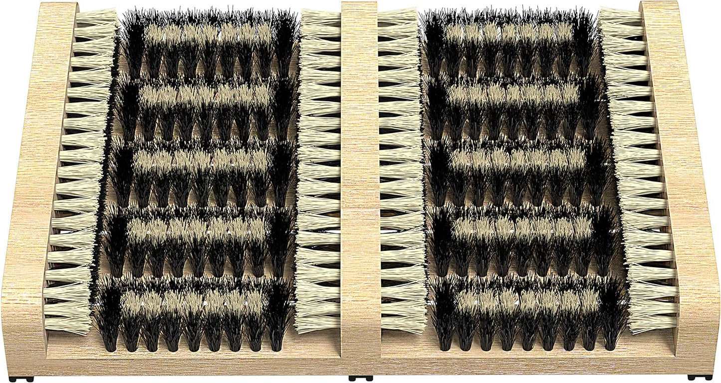 SCRUBIT Boot Scrubber Shoe Brush – Outdoor Boot Brush for Snow & Ice, All Weather Shoes & Boots Cleaner, Removes Snow, Sand and Mud – 14.2 x 10 in. Boot Scraper Door Mat