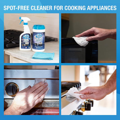 MiracleWipes for Microwaves and Cooktops, Easily Removes Food and Grime Buildup, Safe and Convenient Stove Top Cleaner, Great for Home and Kitchen Use - 30 Count