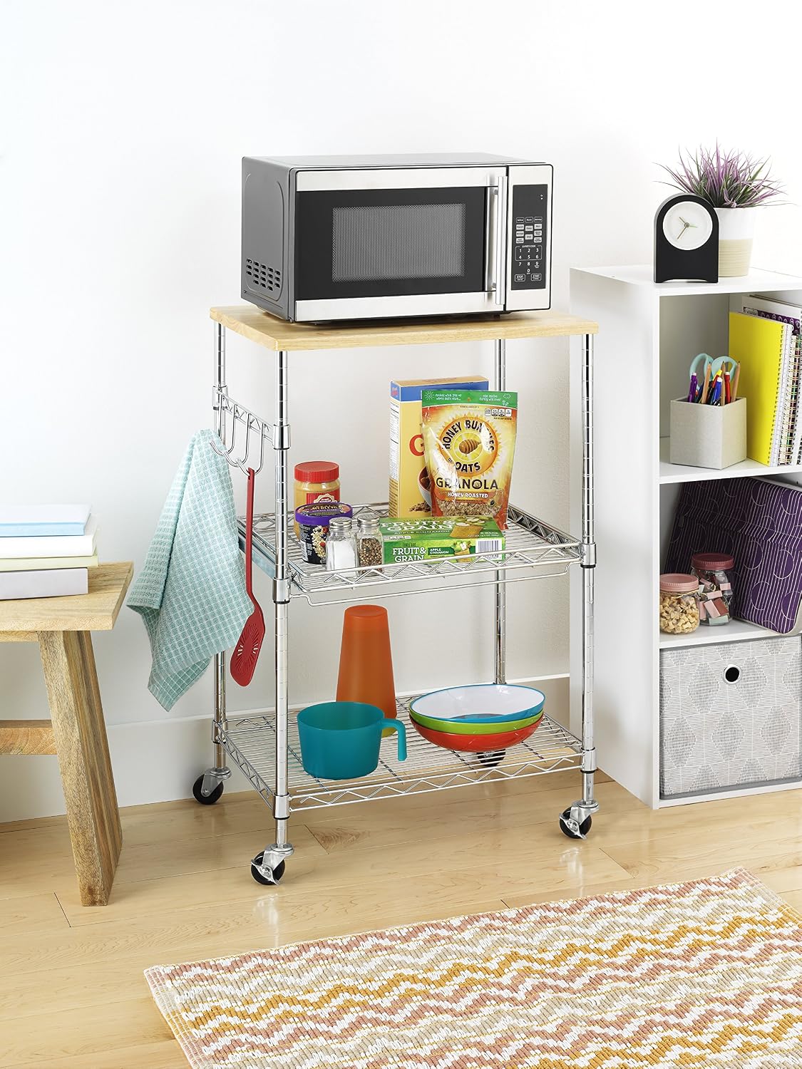 Whitmor 3 Tier Rolling Laundry Cart 8.50x26.0x31.0
