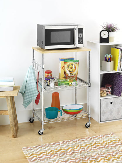 Whitmor 3 Tier Rolling Laundry Cart 8.50x26.0x31.0
