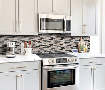 STICKGOO Thicker Design Peel and Stick Tile Backsplash, 12”×12” Stick on Backsplash for Kitchen, Self Adhesive Tile Stickers for Kitchen Backsplash and Bathroom(10 Sheets, Vintage Stone)