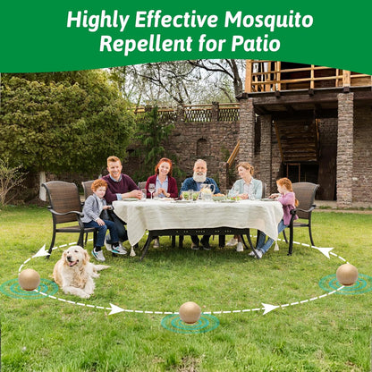 Natural Mosquito Repellent Outdoor Patio Pills, Peppermint Oil 10 Pcs Natural Mosquito Repellant Balls, Safe for Kids & Pets, Bug Deterrent for Home & Patio, Keep Mosquitoes Camping Travel Fishing