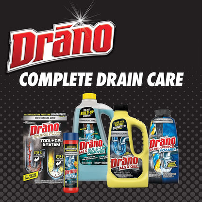 Drano Kitchen Granules Drain Clog Remover and Cleaner, Unclogs Blockage from Grease or Cooking Oil, Commercial Line, 17.6 Oz