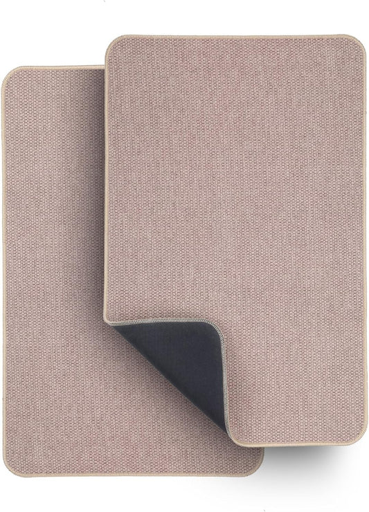 Bath Mat,Ultra Thin Bathroom Rugs,Rubber Bath Mats for Bathroom,No Slip Bath Rugs,Quick Dry,Machine Washable,Low Pile,Absorbent,Shower Outside,Sink,Home Decor Accessories.Grey,1'5"x2'3"(17x27Inch)