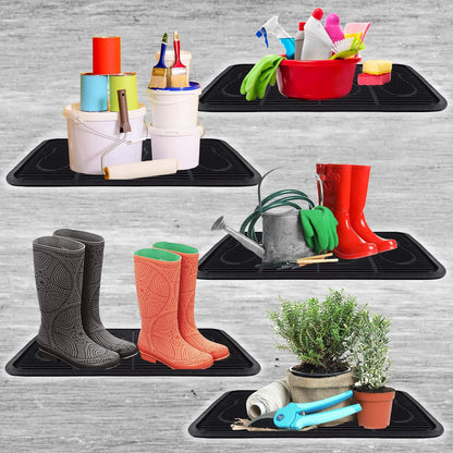 SafetyCare Rubber Shoe & Boot Tray - Multi-Purpose - 32 x 16 Inches - 2 Mats
