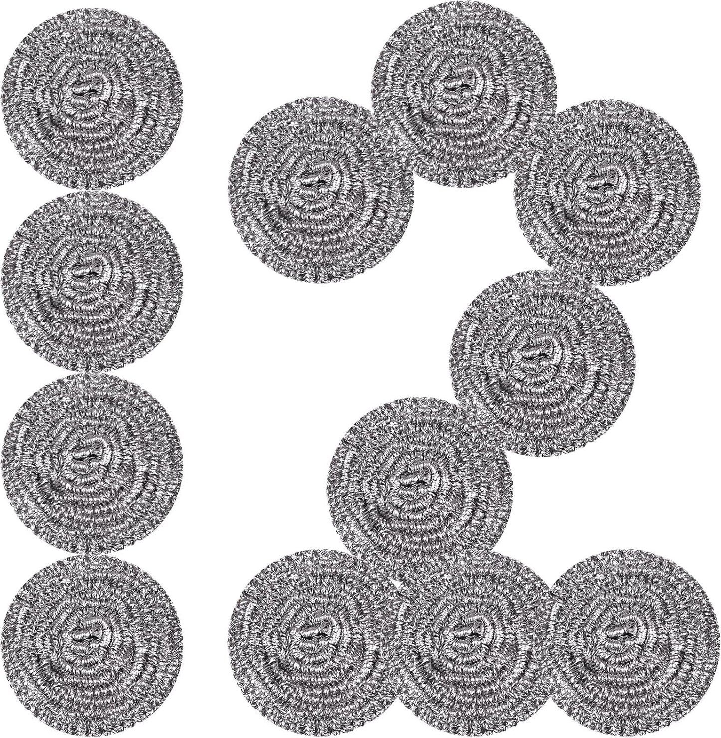 Stainless Steel Scrubber Scrubbing Scouring Pad Sponges Clean Pot Pan and Steel Wool for Kitchen Bathroom