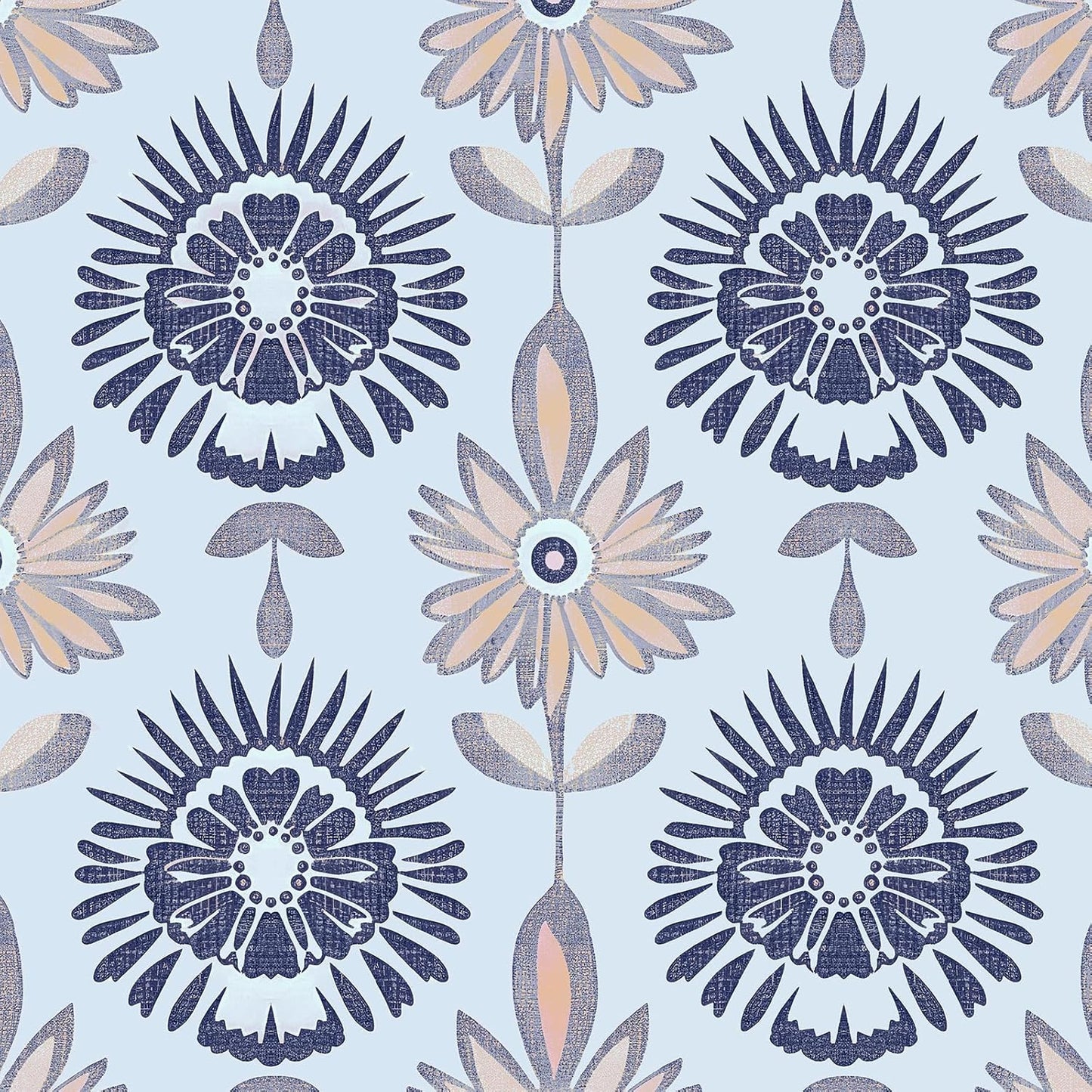 BOKEBEVE Leaves Contact Paper Floral Wallpaper Stick and Peel Boho Damask Wall Paper for Liner Drawer Cabinet Backsplash Renter Friendly Waterproof 17.5 x 118In