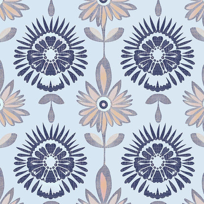 BOKEBEVE Leaves Contact Paper Floral Wallpaper Stick and Peel Boho Damask Wall Paper for Liner Drawer Cabinet Backsplash Renter Friendly Waterproof 17.5 x 118In