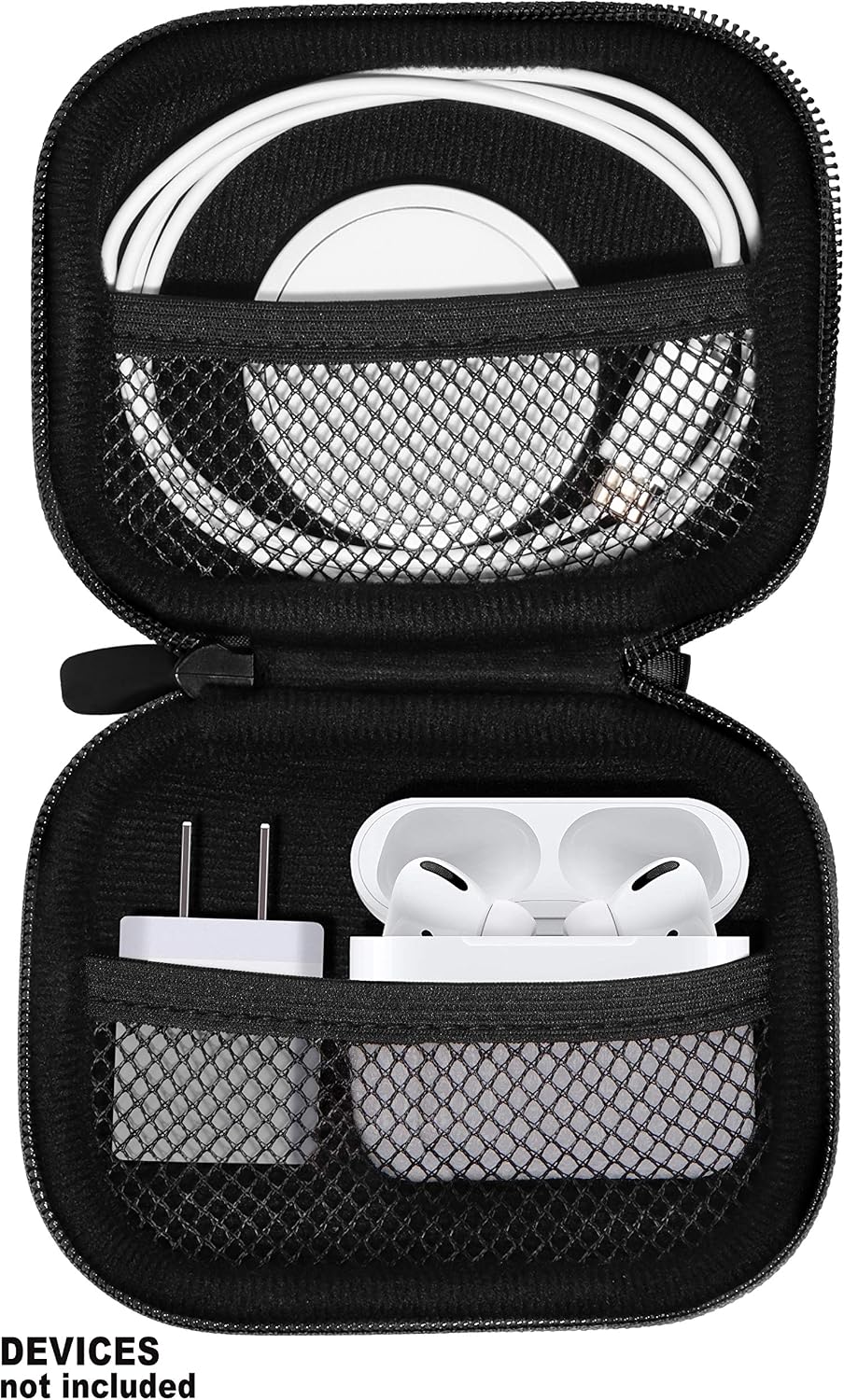 All-in-One Case for iPhone MagSafe Charger & Battery Pack, Storage for Accessories/Power Adapter/Charge Cable/Docks, Compatible with AirPods 4/ Pro 3/2/ 1