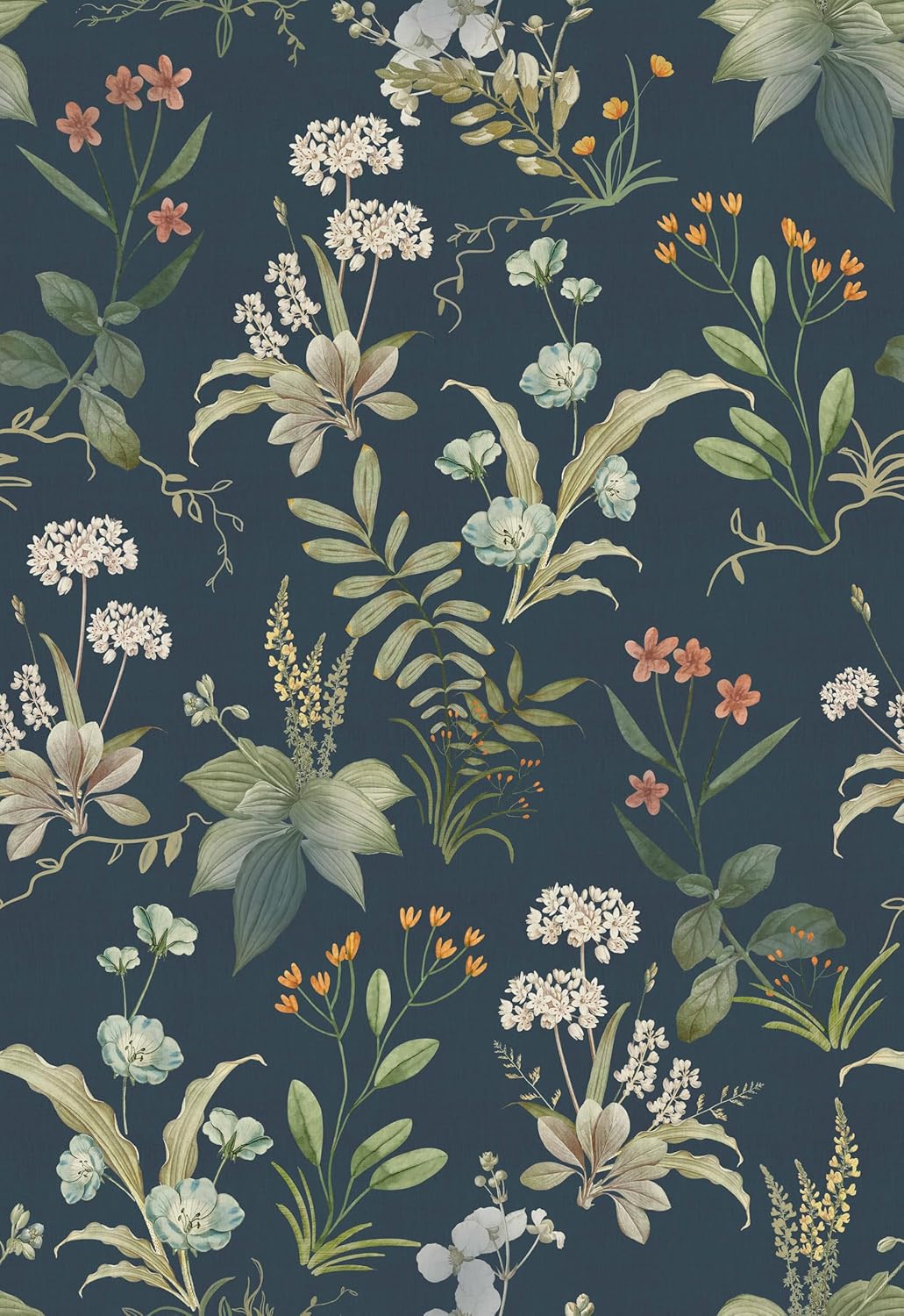 Simon&Siff Vintage Wallpaper Peel and Stick Beige Floral Contact Paper Wildflowers Botanical Wall Paper Removable Renter Friendly Wallpaper 17.3in x 9.8ft