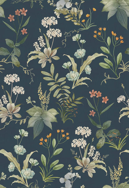 Simon&Siff Vintage Wallpaper Peel and Stick Beige Floral Contact Paper Wildflowers Botanical Wall Paper Removable Renter Friendly Wallpaper 17.3in x 9.8ft