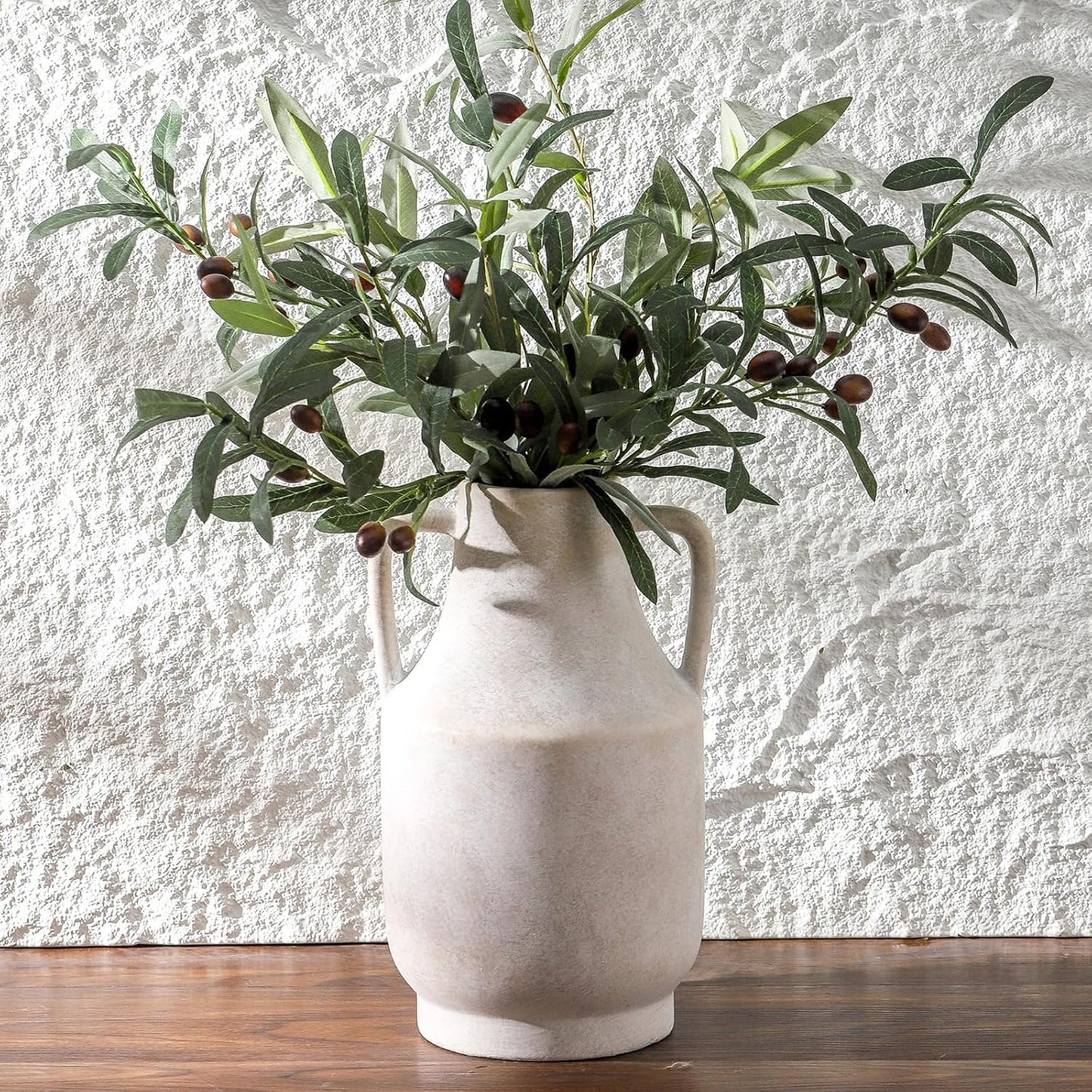 Ceramic Vase Set of 3, Modern Decorative Vases for Home Decor, Small Flower Pottery Vase Sets, Boho Farmhouse Rustic Vases for Living Room, Kitchen, Bedroom, Bathroom, Shelf, Table