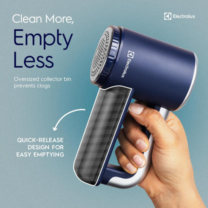 Electrolux Rechargeable Fabric Shaver | 3-Speed Lint Remover for Clothes & Furniture | Eliminates Fuzz & Pilling | Electric Lint Shaver with LED Display & Type-C Fast Charging Port - Black