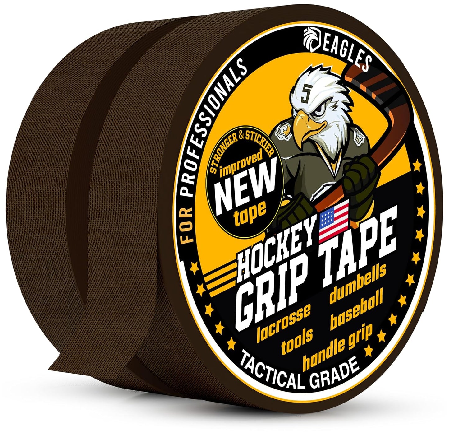 EAGLES Hockey Tape Multipurpose Cloth Tape Roll for Lacrosse Baseball & Softball Bats, Rackets, Pullup Bars, Gardening Tools, Sports Gift Perfect for Wrist, Ankle, Foot, Knee and Hand Taping (Clear)