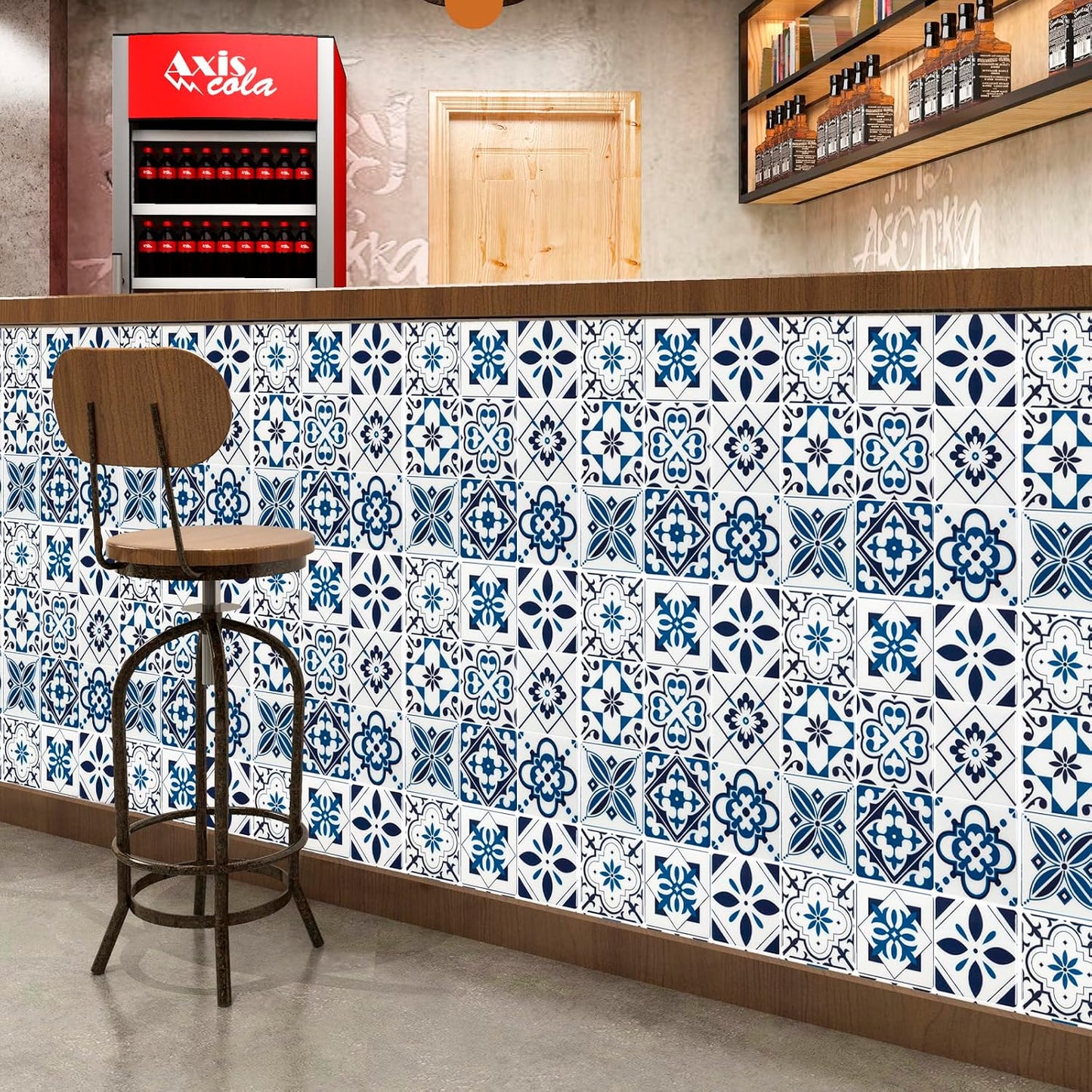 LONGKING Peel and Stick Backsplash Tile Stickers, Colorful Talavera Mexican Tile, Stick on Wall Tiles (10 Sheets)