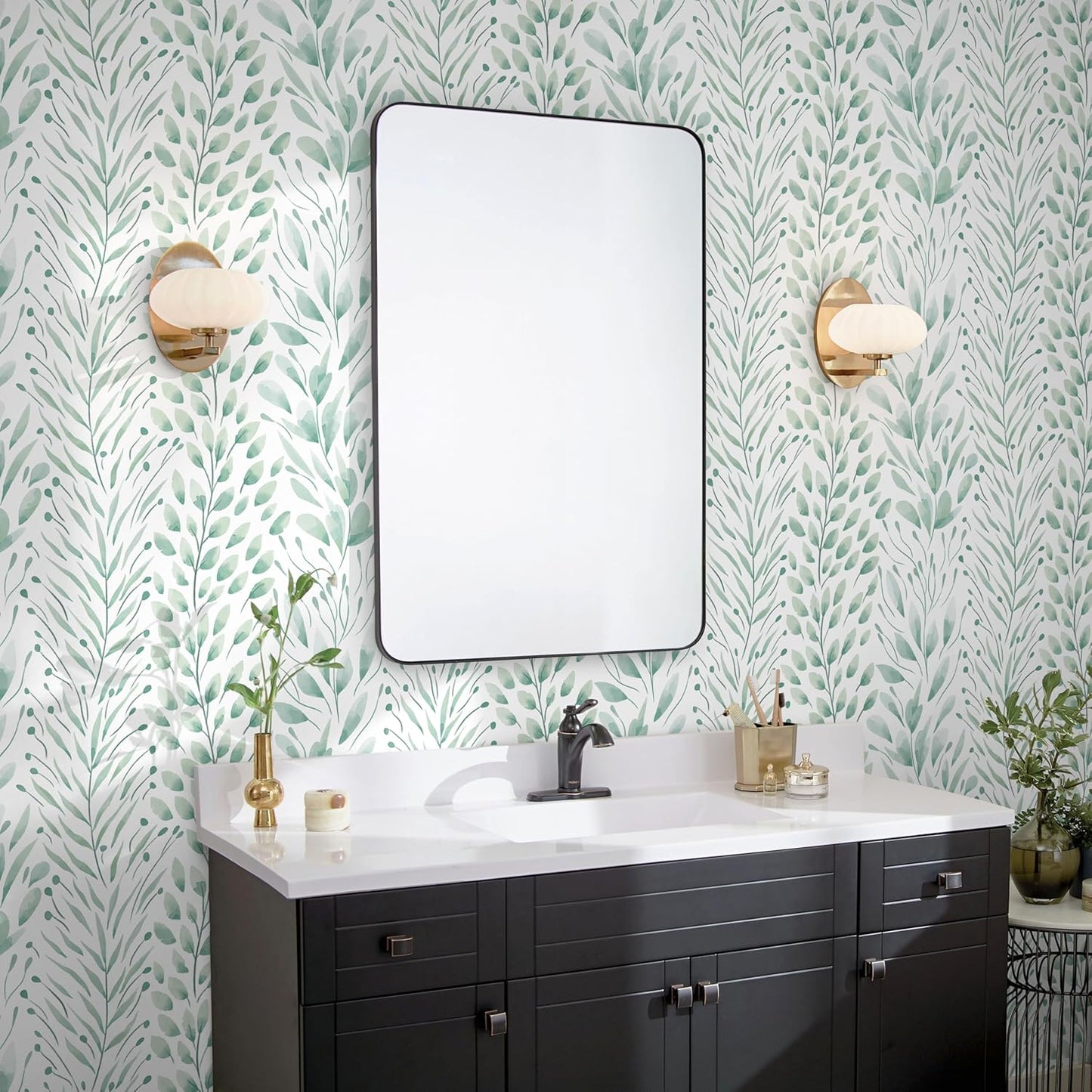 Safiyya Peel and Stick Wallpaper Boho Modern Beige Leaf Contact Paper Peel and Stick Wall Paper Self Adhesive Removable Wallpaper for Bedroom Bathroom Vinyl Roll 78.7"x17.3"