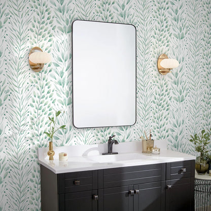 Safiyya Peel and Stick Wallpaper Boho Modern Beige Leaf Contact Paper Peel and Stick Wall Paper Self Adhesive Removable Wallpaper for Bedroom Bathroom Vinyl Roll 78.7"x17.3"