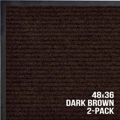 Sierra Concepts Front Door Mat Welcome Floor Mats - Entryway Indoor Outdoor Entrance Doormat, Patio, Porch, Muddy Shoe, Inside Outside Low Profile, 30x17 inches, 2-Pack Gray