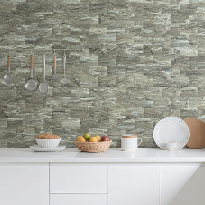 DICOFUN 10-Sheet Polished White Thick PVC Peel and Stick Backsplash, Ceramic Look Subway Tile White Kitchen Backsplash Peel and Stick Wall Tiles