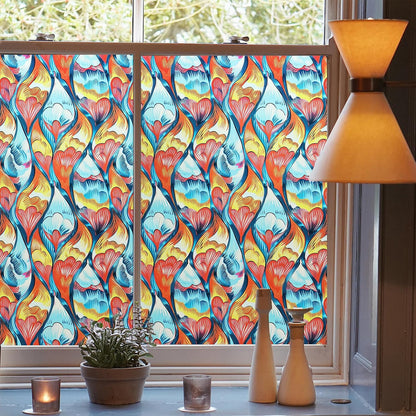 SOMWISE Frosted Glass Window Film, Heat Insulation, UV Block, Anti-Glare, One Way Privacy Tint, Static Cling for Home Bathroom Door, Renter Friendly, Day & Night Privacy