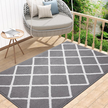 Finchitty Indoor Door Mat, Dirt Resistant and Absorbent, Low-Profile, Non-Slip, Washable Inside Floor Mats for Front Door, Back, and Entrance, 32" x 20", Grey