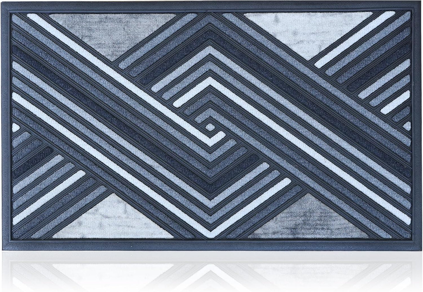 Extra Durable, Superior Absorption, Front Door Mat for Outdoor & Indoor - Welcome Mat for Entryway, Entrance, Patio, Porch - Waterproof, Non-Slip Backing, Coarse Fibers (Scales,17x29)