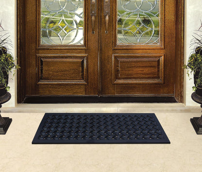 A1HC Outdoor Doormat, Natural Rubber, 18" x48”, Ideal for Outside entryway,Dirt Shoe Scraper,Heavy Duty Door mat for Indoor Outdoor,Rug Mats for Entry,Patio, Welcome Mats