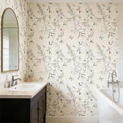 Peel and Stick Wallpaper Removable Self-Adhesive, Renter Friendly Waterproof Vinyl Contact Paper, Boho Self Stick Wall Paper for Bedroom Bathroom Cabinet Furniture Makeover, 17.5" x 118"