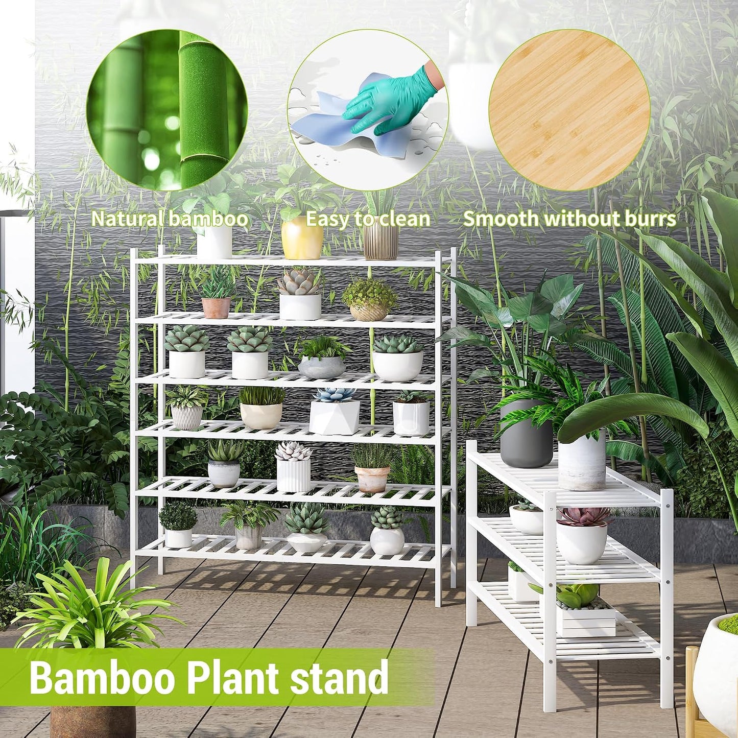 BMOSU 2-Tier Bamboo Small Shoe Rack Premium Stackable Shoe Shelf Storage Organizer for Hallway Closet Living Room Entryway Organizer (Black Bamboo)