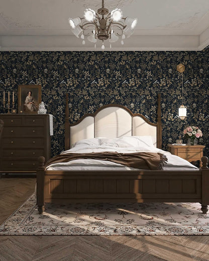Dimoon 17.3" X 78.7" Peel and Stick Wallpaper Floral Contact Paper Boho Beige White Renter Friendly Natural Wall Paper Waterproof Removable Self Adhesive Wallpaper for Bedroom Livingroom Vinyl Roll