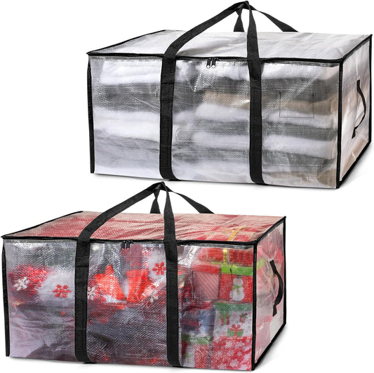 ClearSpace Oversized Moving Bags or Storage Bag – Large Moving Boxes with Backpack Straps, Zippers & Handles – Heavy-Duty Packing Bags for Moving, College Dorm, Christmas Decorations, 6 Pack